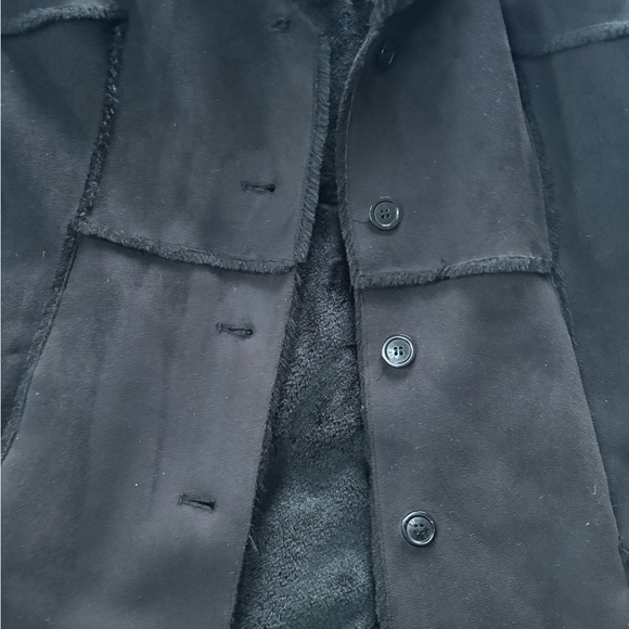 Vintage Liz Claiborne Fur lined Sued Coat boho - Picture 3 of 5